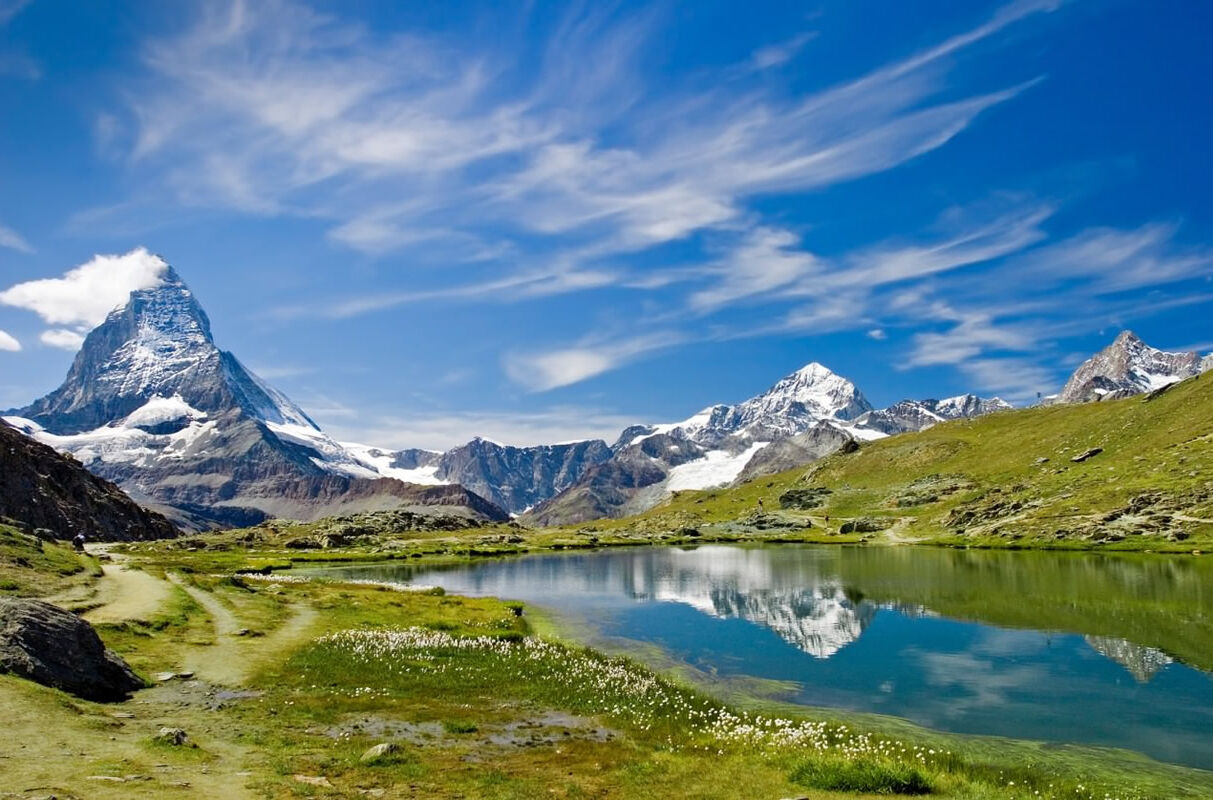Riffelsee am Matterhorn in der Schweiz