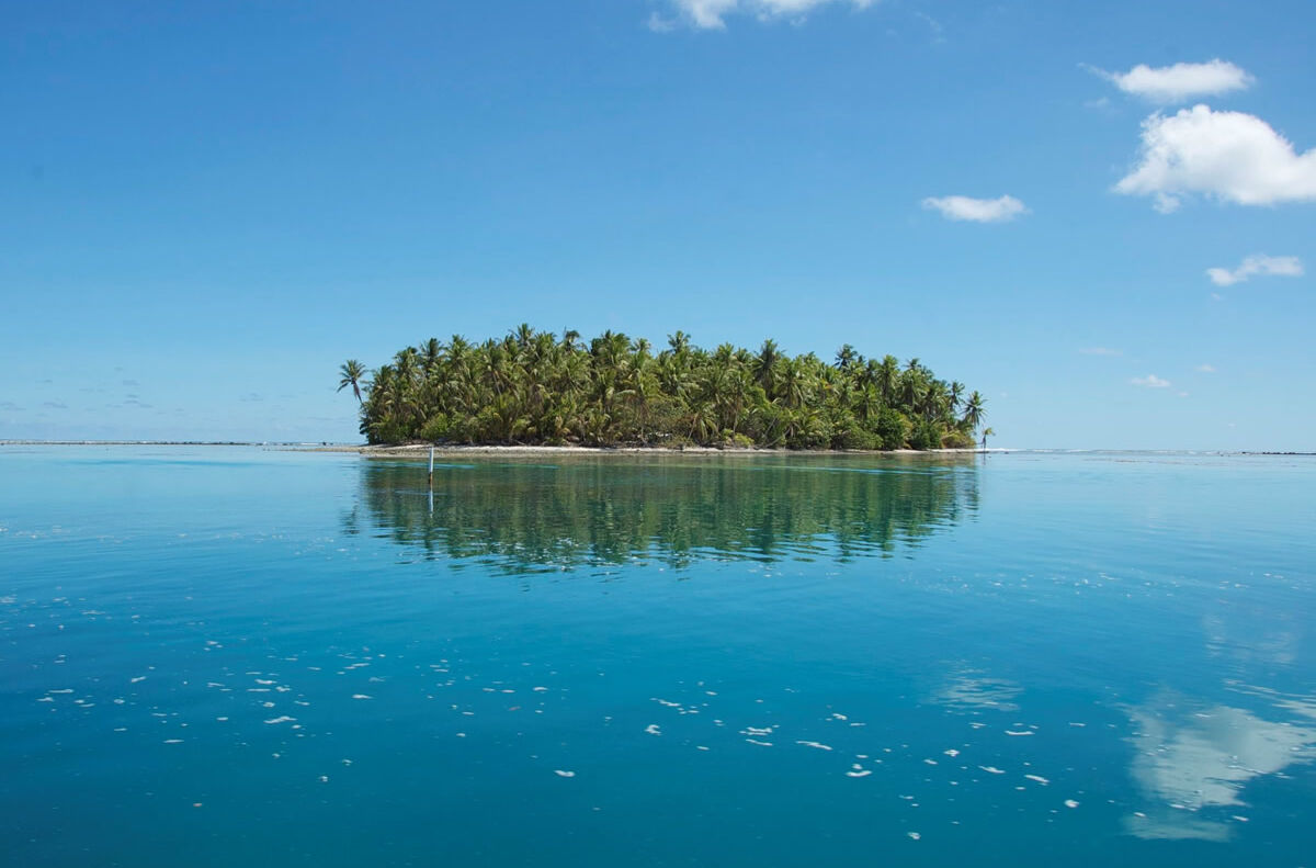 Insel Tokelau mit Palmen