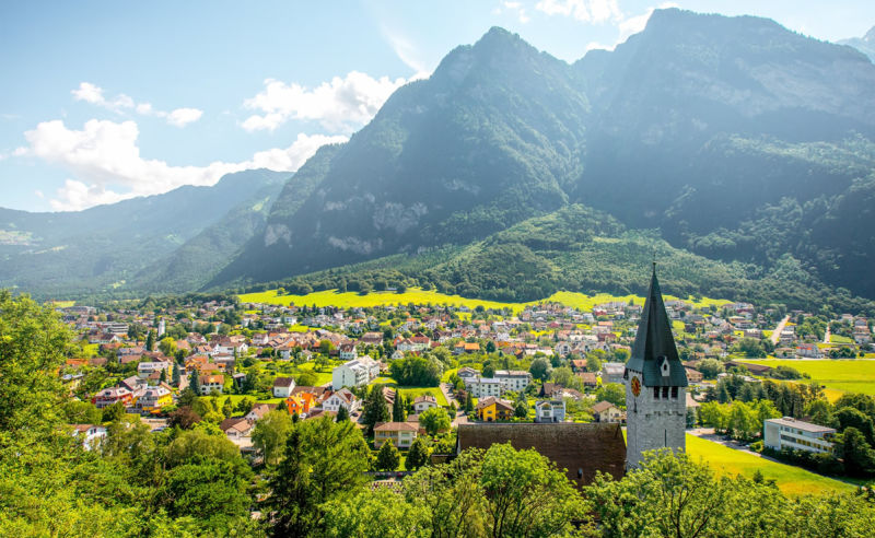 Panorama Balzers in Liechtenstein