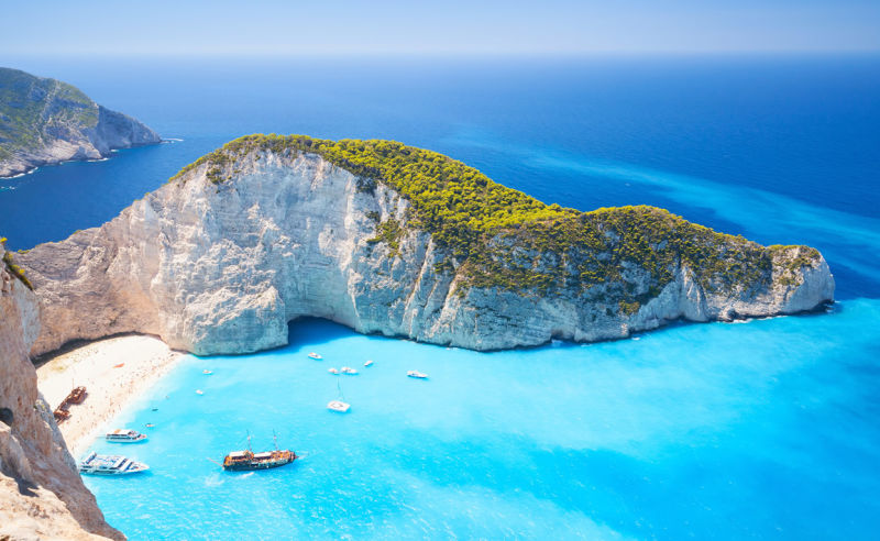 Schiffswrack am Navagio Beach auf Zakynthos