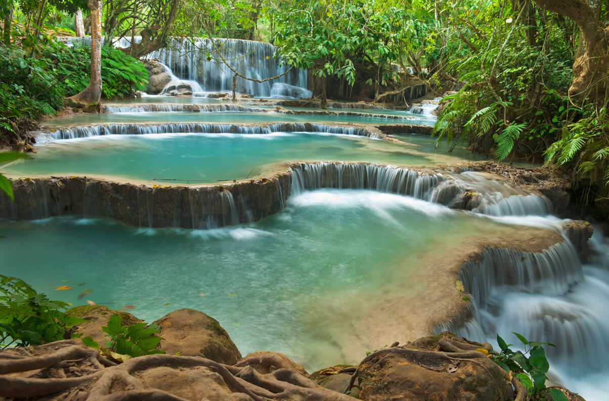 Kuang Si Wasserfall bei Luang Prabang in Laos