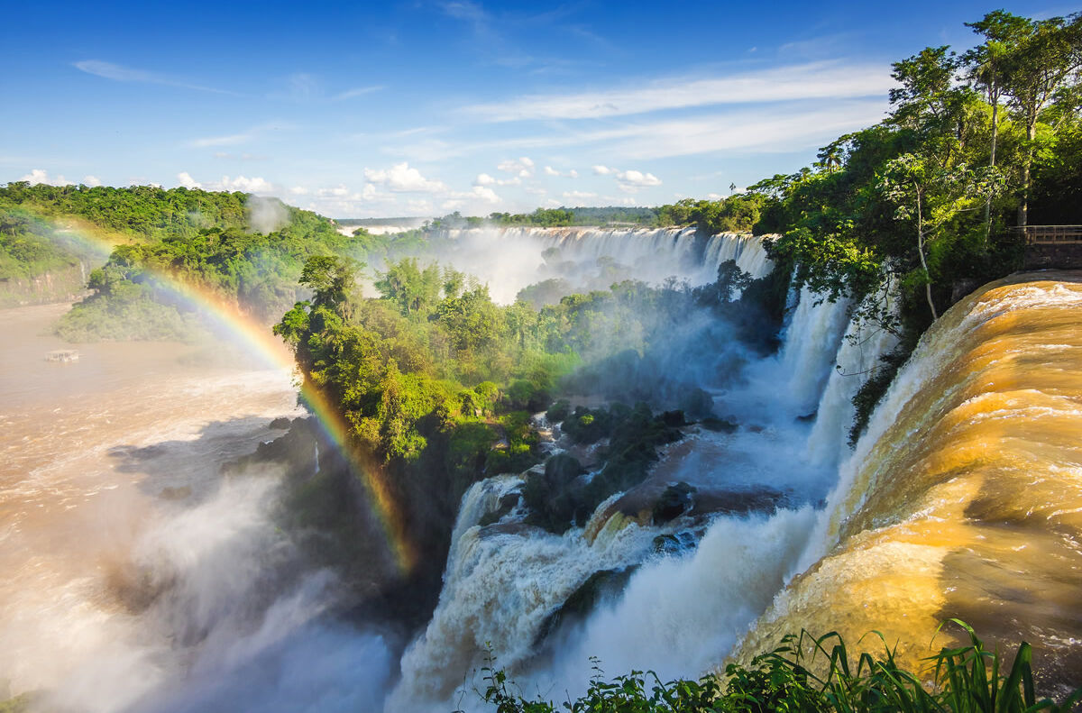 Iguazu Wasserfall an der Grenze zwischen Argentinien und Brasilien