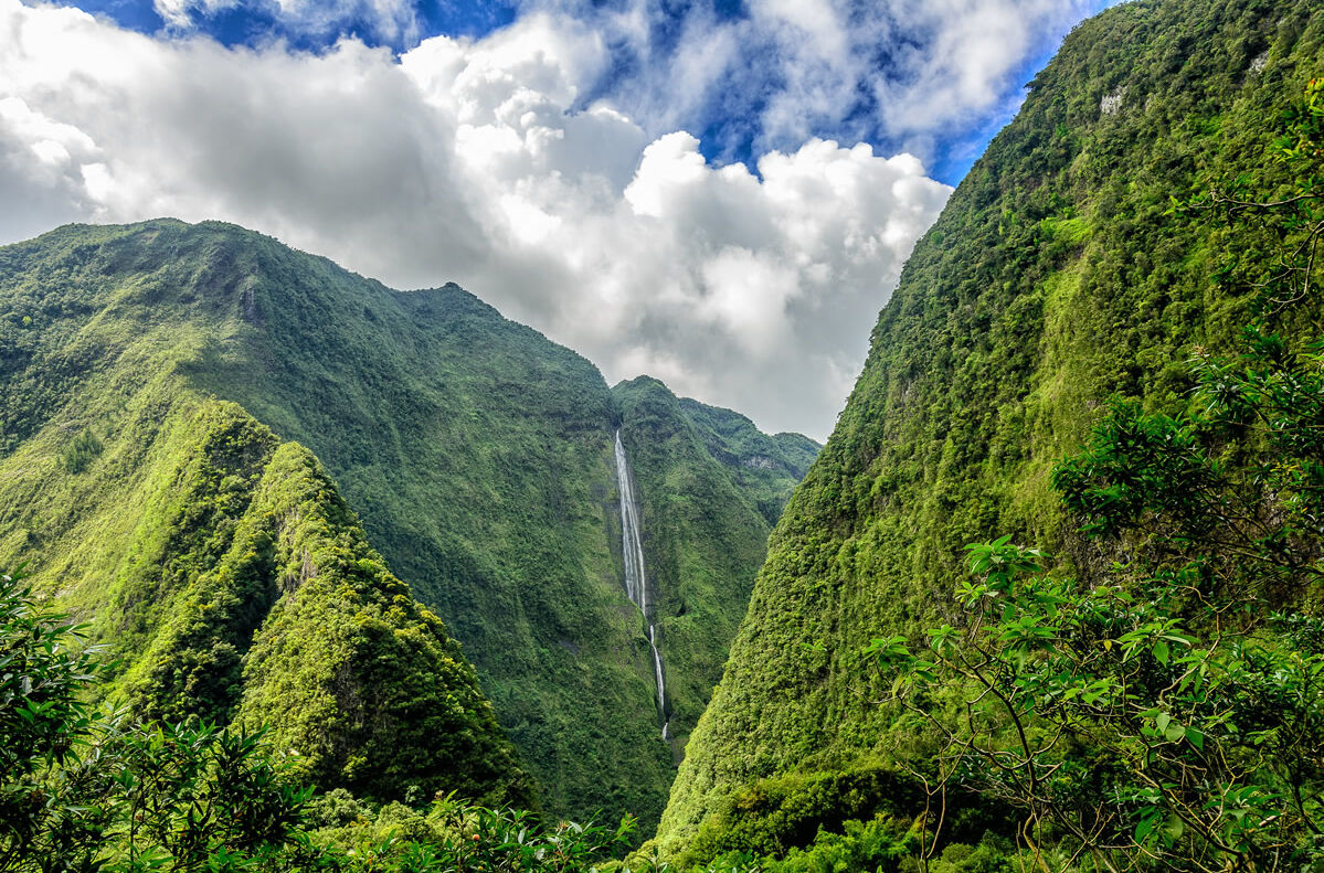 Wasserfall im Cirque de Salazie auf der Insel La Réunion