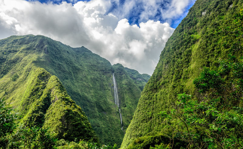 Wasserfall im Cirque de Salazie auf der Insel La Réunion