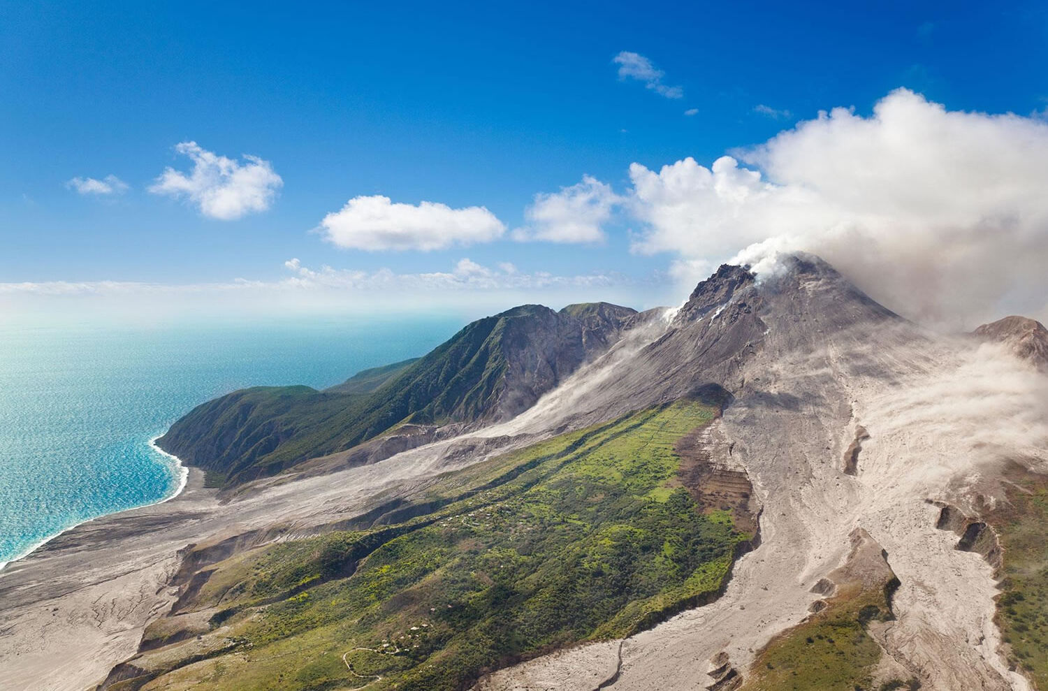 Vulkan Soufrière Hills auf Montserrat