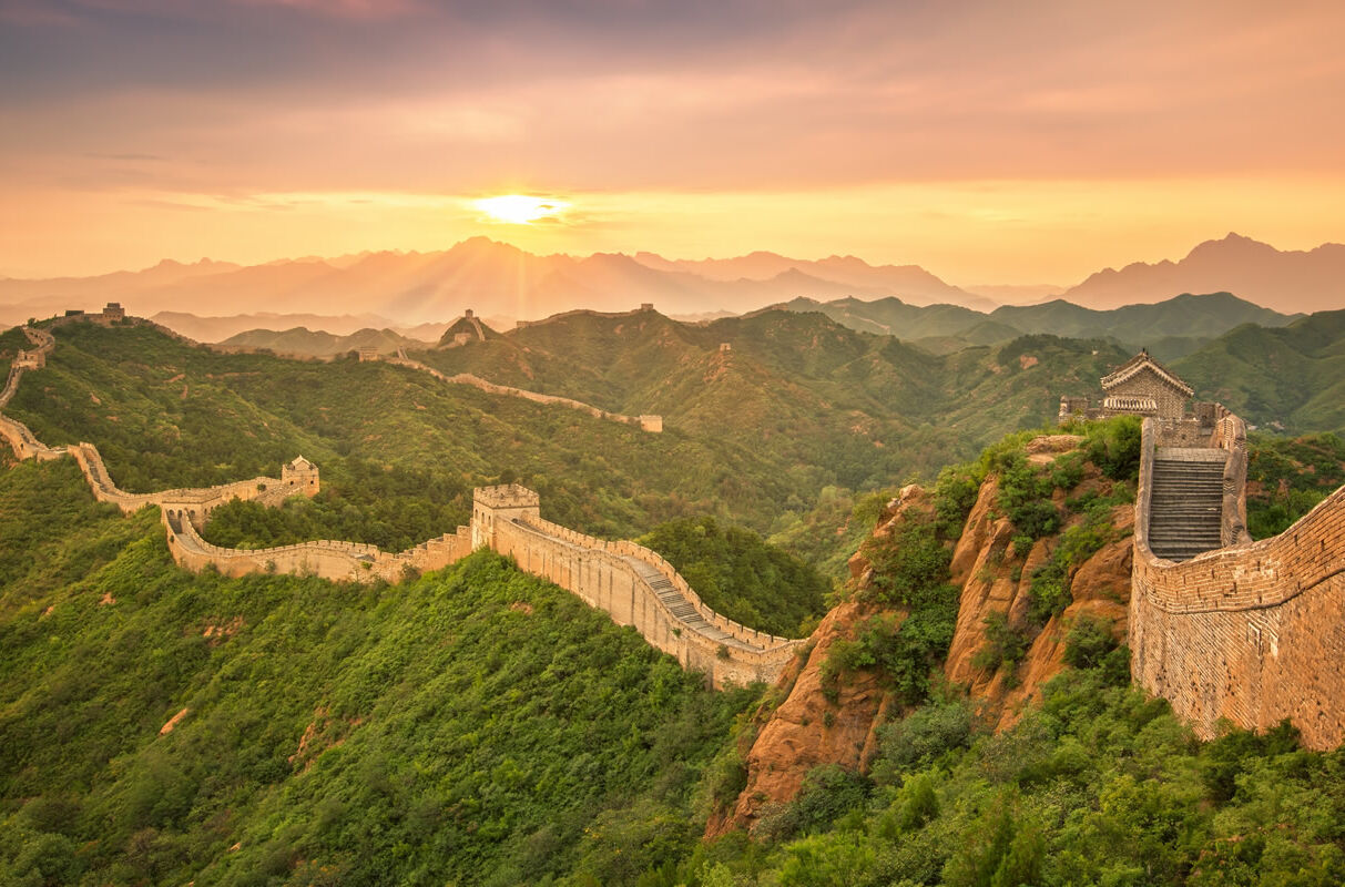 Sonnenuntergang an der Chinesische Mauer