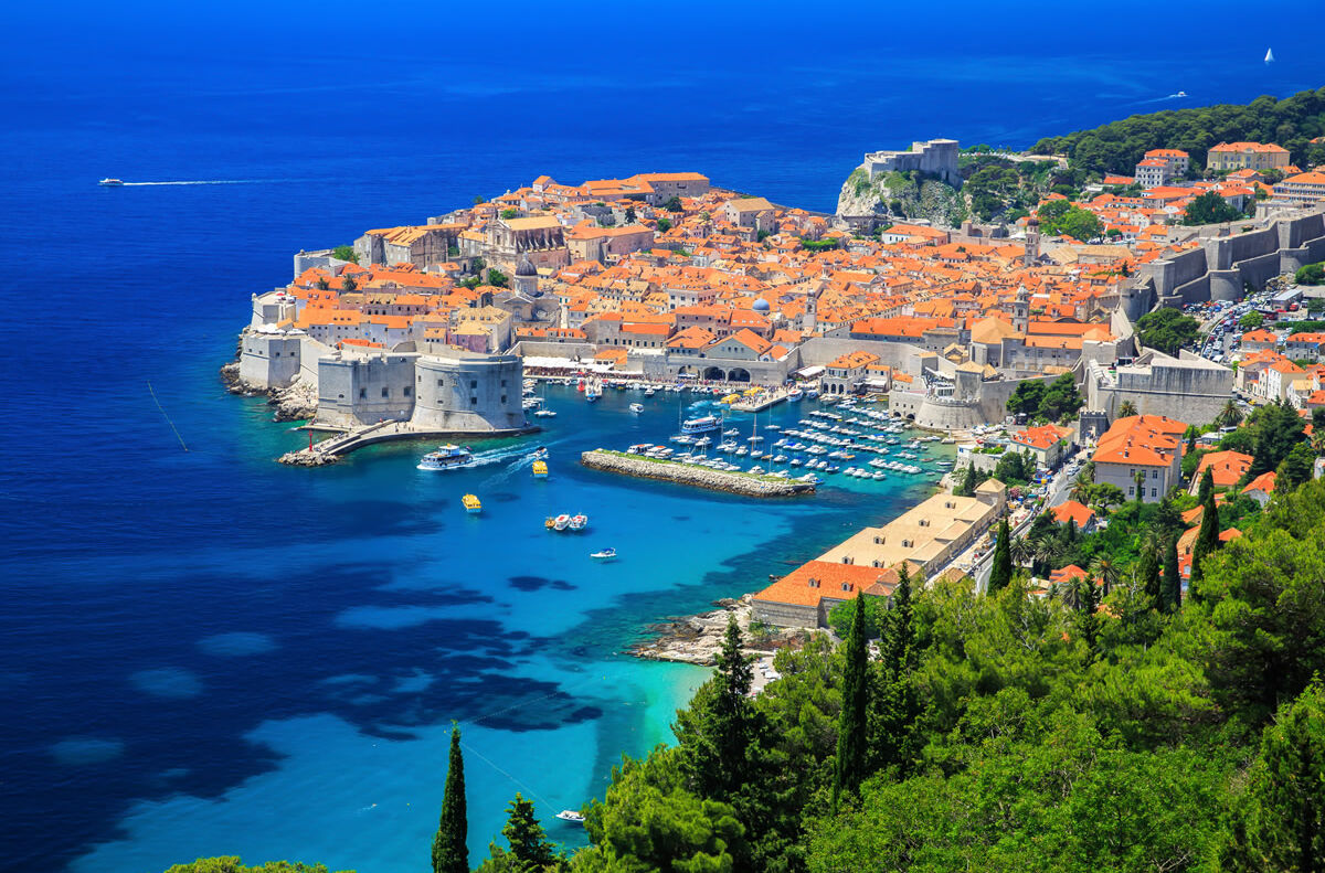 Panorama der Altstadt von Dubrovnik in Kroatien