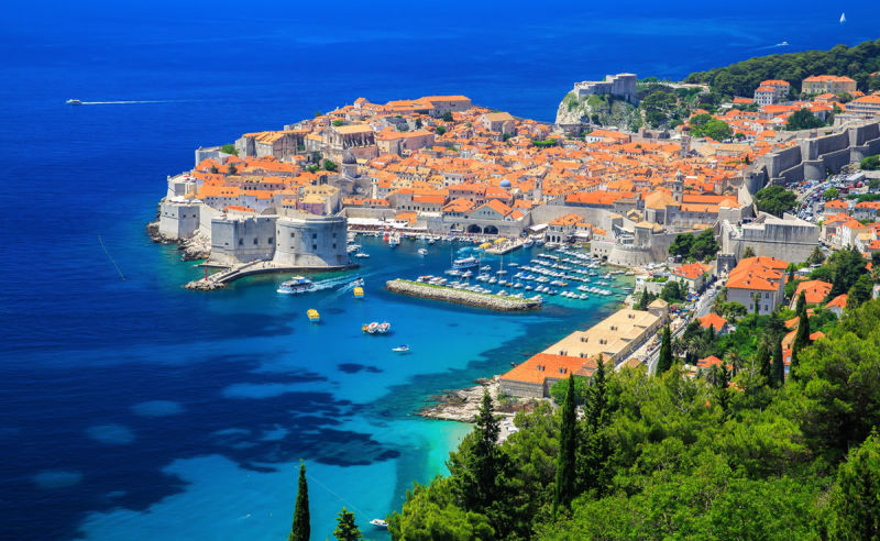 Panorama der Altstadt von Dubrovnik in Kroatien