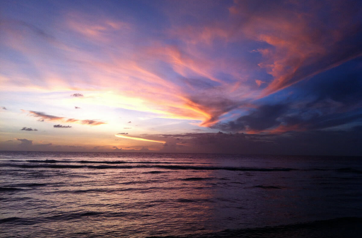 Sonnenuntergang auf der Insel Nauru