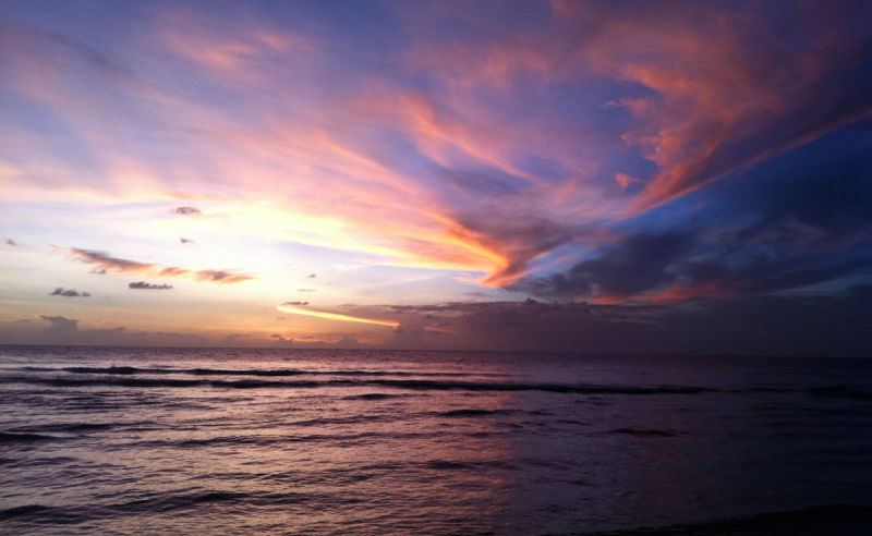 Sonnenuntergang auf der Insel Nauru