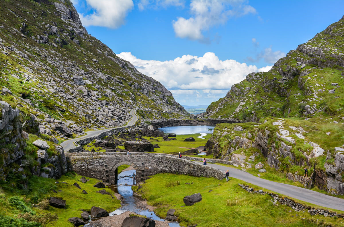Dunloe-Schlucht in der Grafschaft Kerry in Irland
