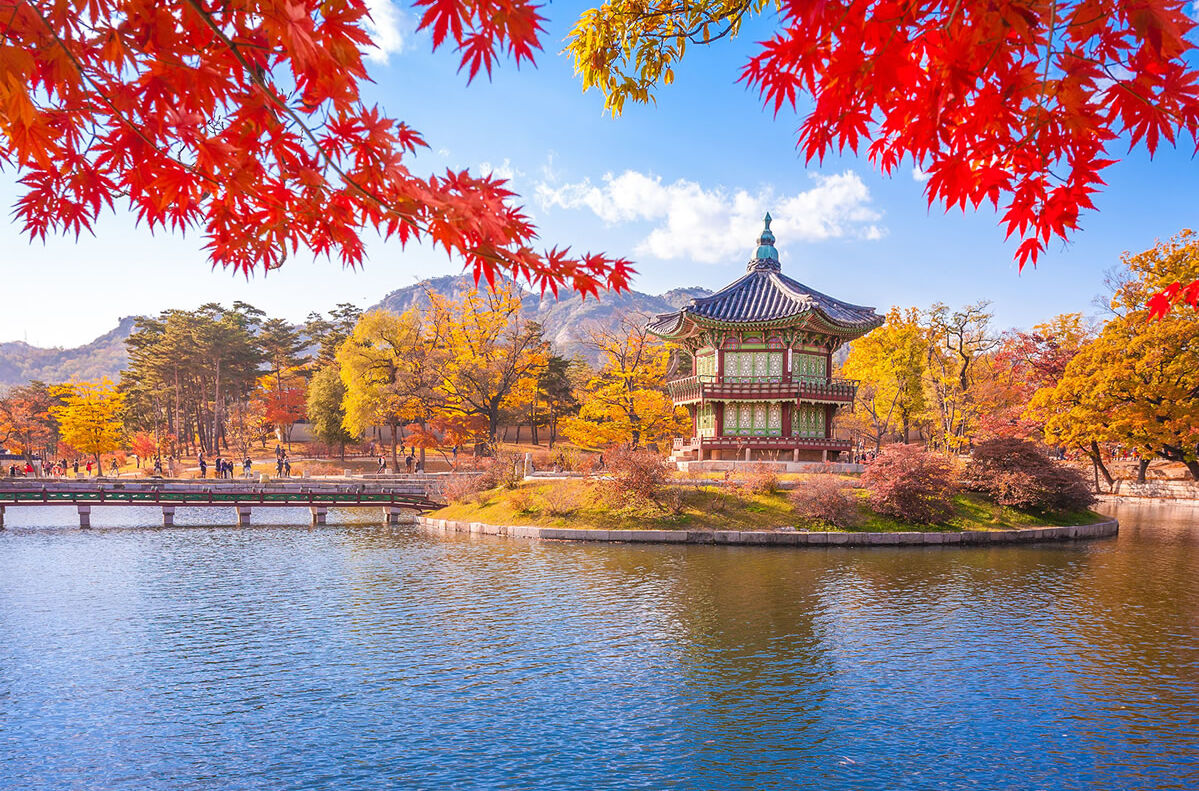 Gyeongbokgung Palast in Seoul im Herbst